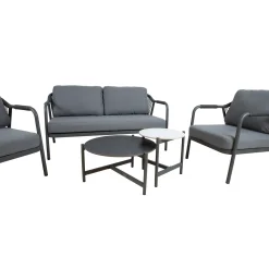 Hagemøbelsett HOME4YOU Kassel 2 bord, sofa og 2 stoler