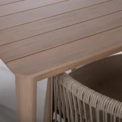 Hagemøbelsett HOME4YOU Medina bord og 4 stoler beige