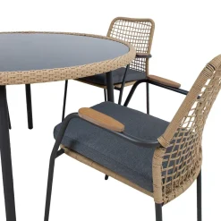 Hagemøbelsett HOME4YOU Prussia bord og 4 stoler