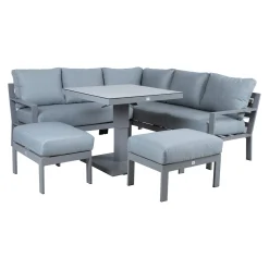 Hagemøbelsett HOME4YOU Rio 4 deler gråbeige