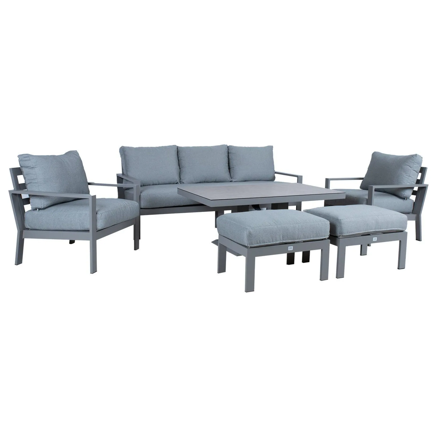 Hagemøbelsett HOME4YOU Rio 6 deler gråbeige