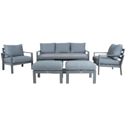 Hagemøbelsett HOME4YOU Rio 6 deler gråbeige