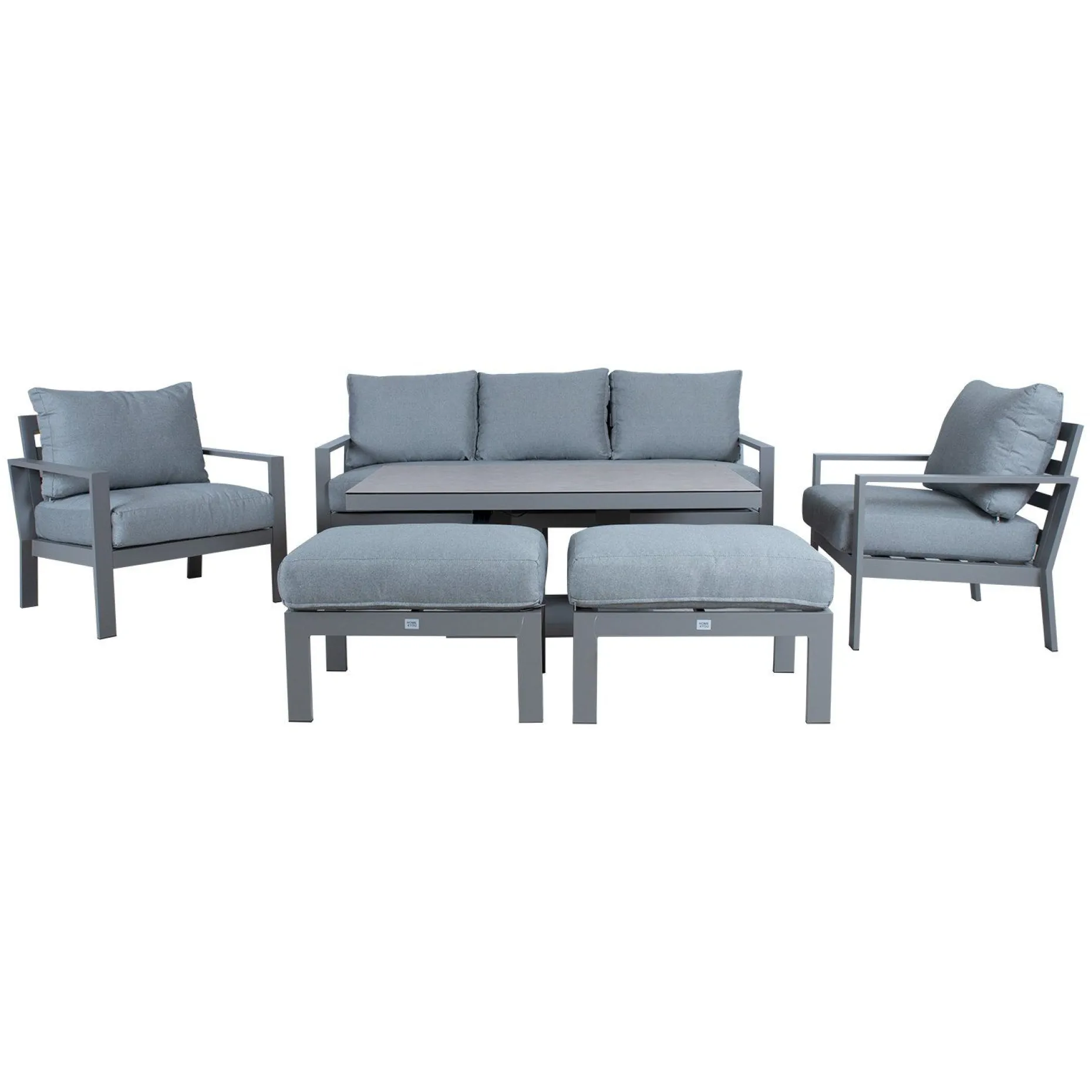 Hagemøbelsett HOME4YOU Rio 6 deler gråbeige