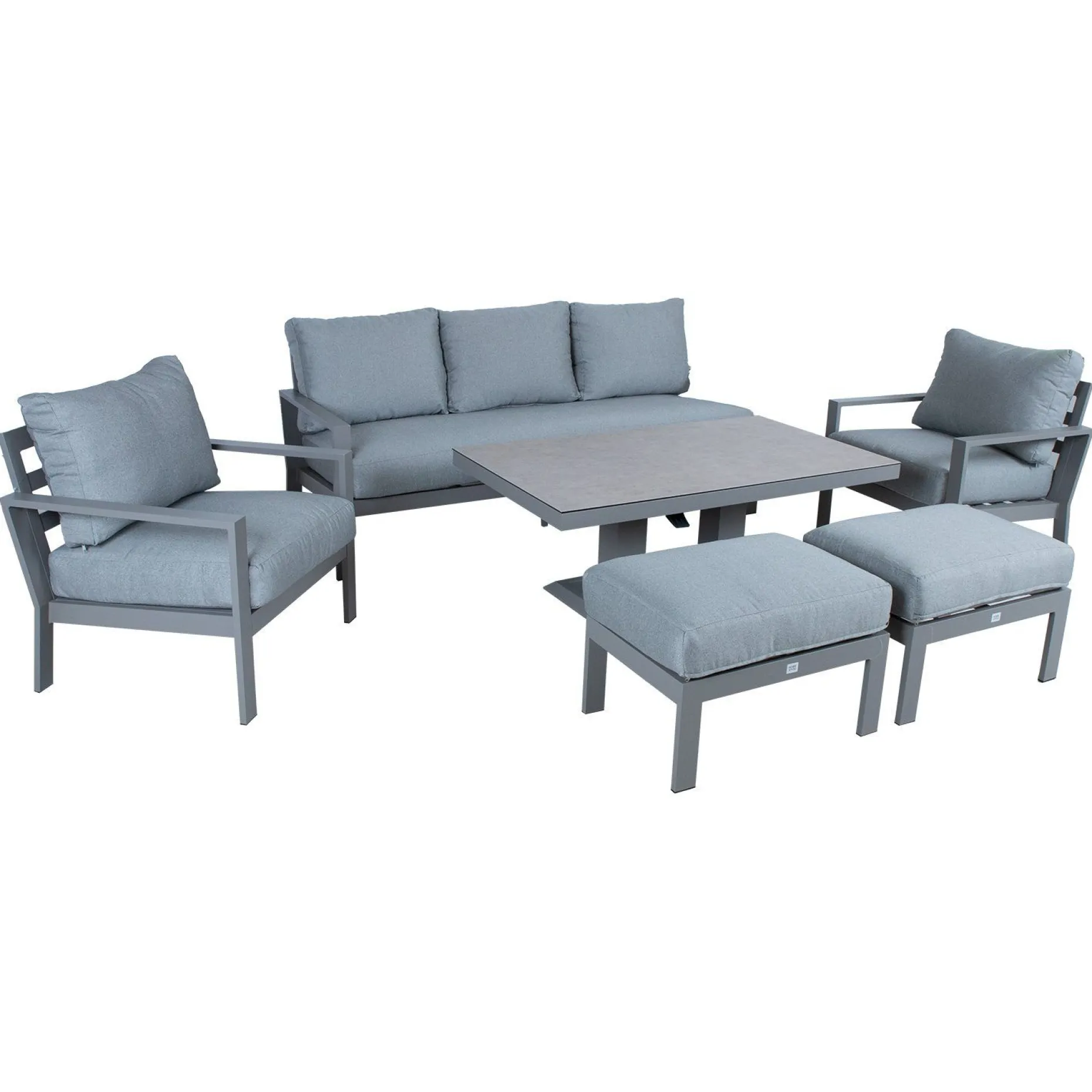 Hagemøbelsett HOME4YOU Rio 6 deler gråbeige
