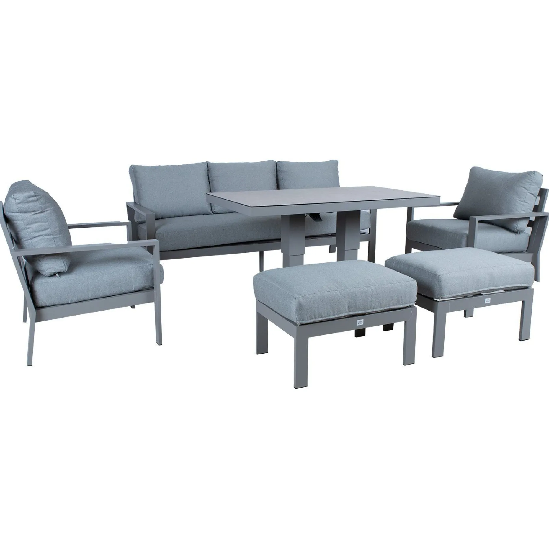 Hagemøbelsett HOME4YOU Rio 6 deler gråbeige
