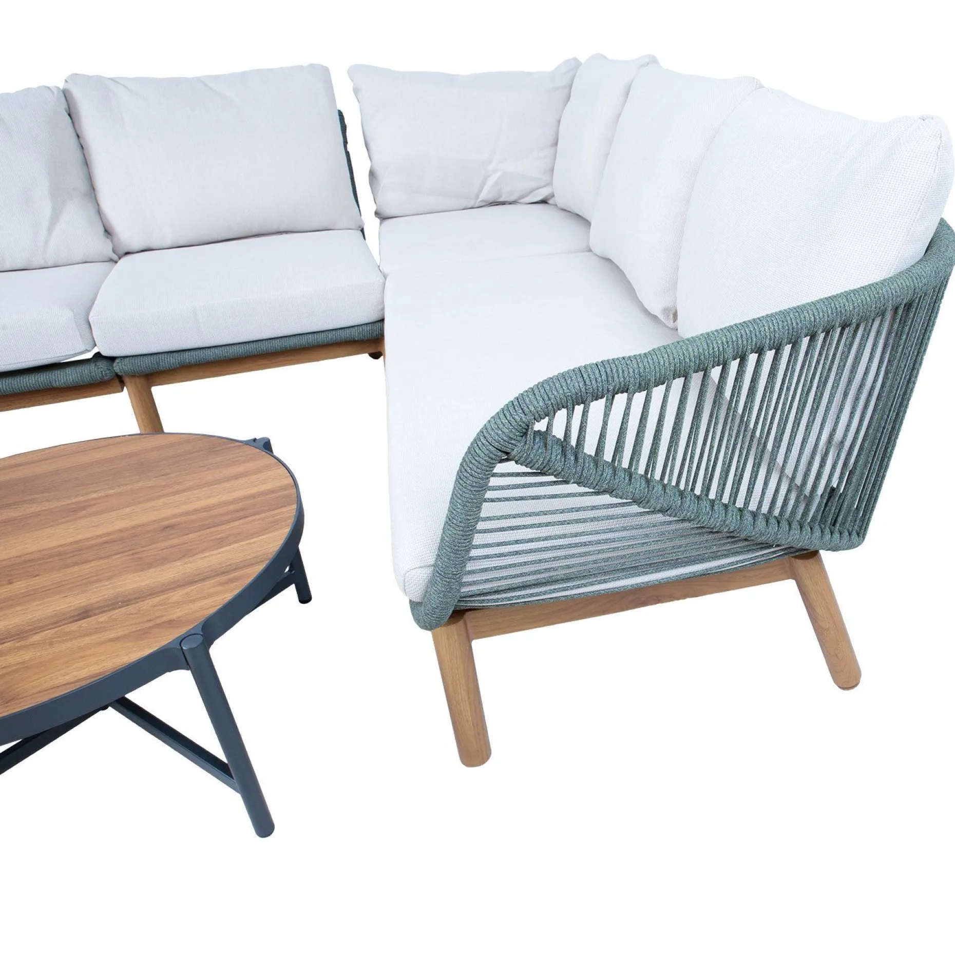 Hagemøbelsett HOME4YOU Tuxedo hjørnesofa og 2 bord