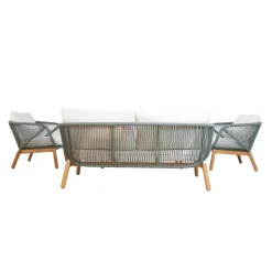 Hagemøbelsett HOME4YOU Tuxedo bord, sofa og 2 stoler
