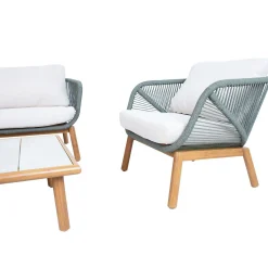 Hagemøbelsett HOME4YOU Tuxedo bord, sofa og 2 stoler