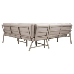 Hagemøbelsett HOME4YOU Upland bord og hjørnesofa beige