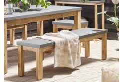 Hagesett med bord 2 benker og 2 stoler OSTUNI