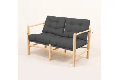 Hagesofa med 2 seter Hue Antrasitt
