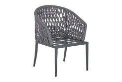 Hagestol 2 stk aluminium grå LIPARI