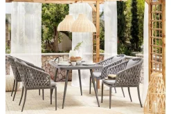 Hagestol 2 stk aluminium grå LIPARI