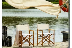 Hagestol 2 stk lyst tre / beige MOLISE