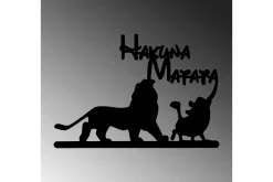 Hakuna Matata Lion And Piggy Veggdekor