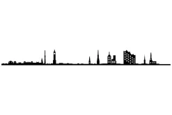 Hamburg Skyline Veggdekor