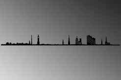 Hamburg Skyline Veggdekor