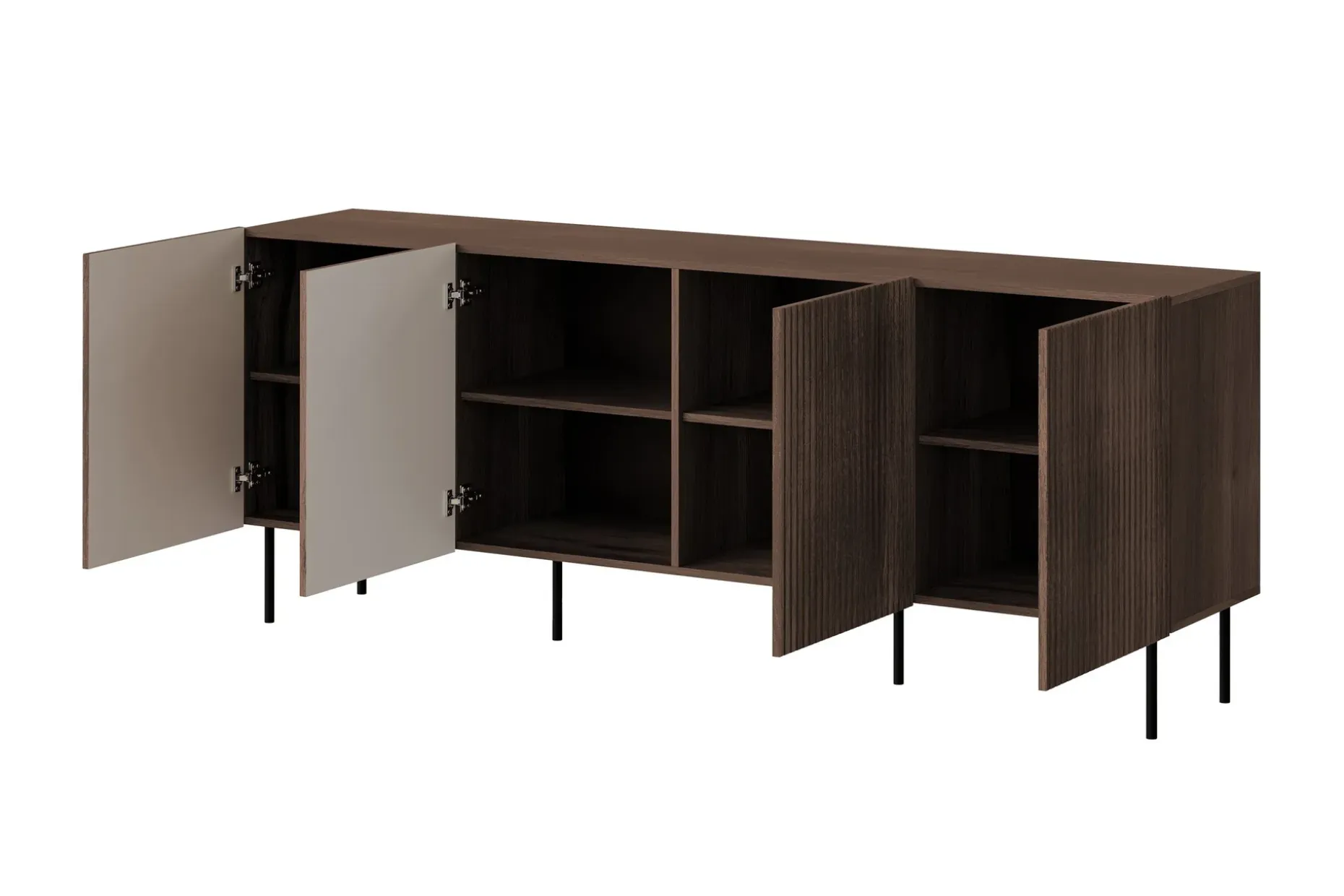 Hammarstrand Kommode Mørkt tre Bred 201 cm Høyde 81 cm Dybde 42 cm