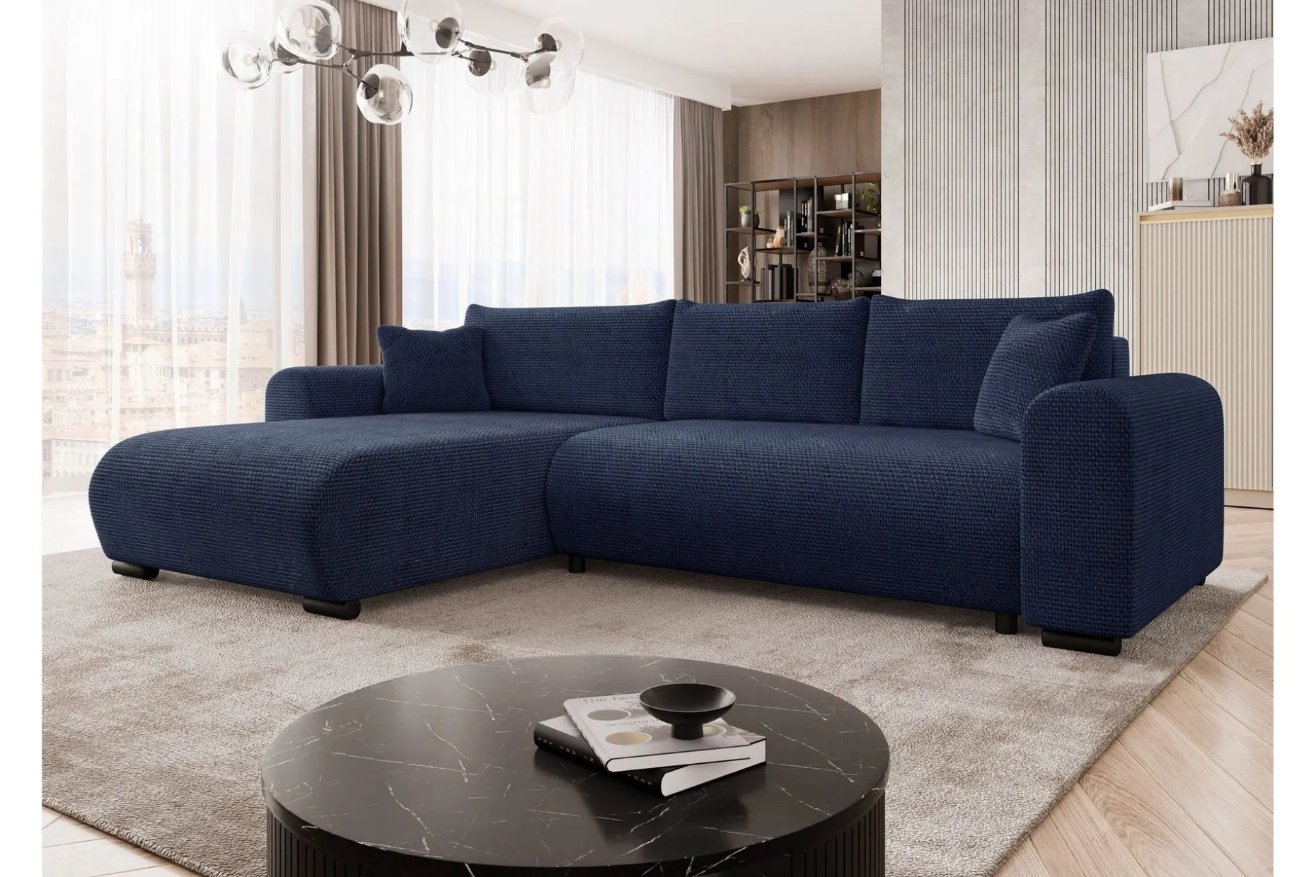 Handda Sovesofa med Sjeselong 3-seter i Chenille