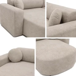 Hanish Sovesofa med dobbel sjeselong 5-seter