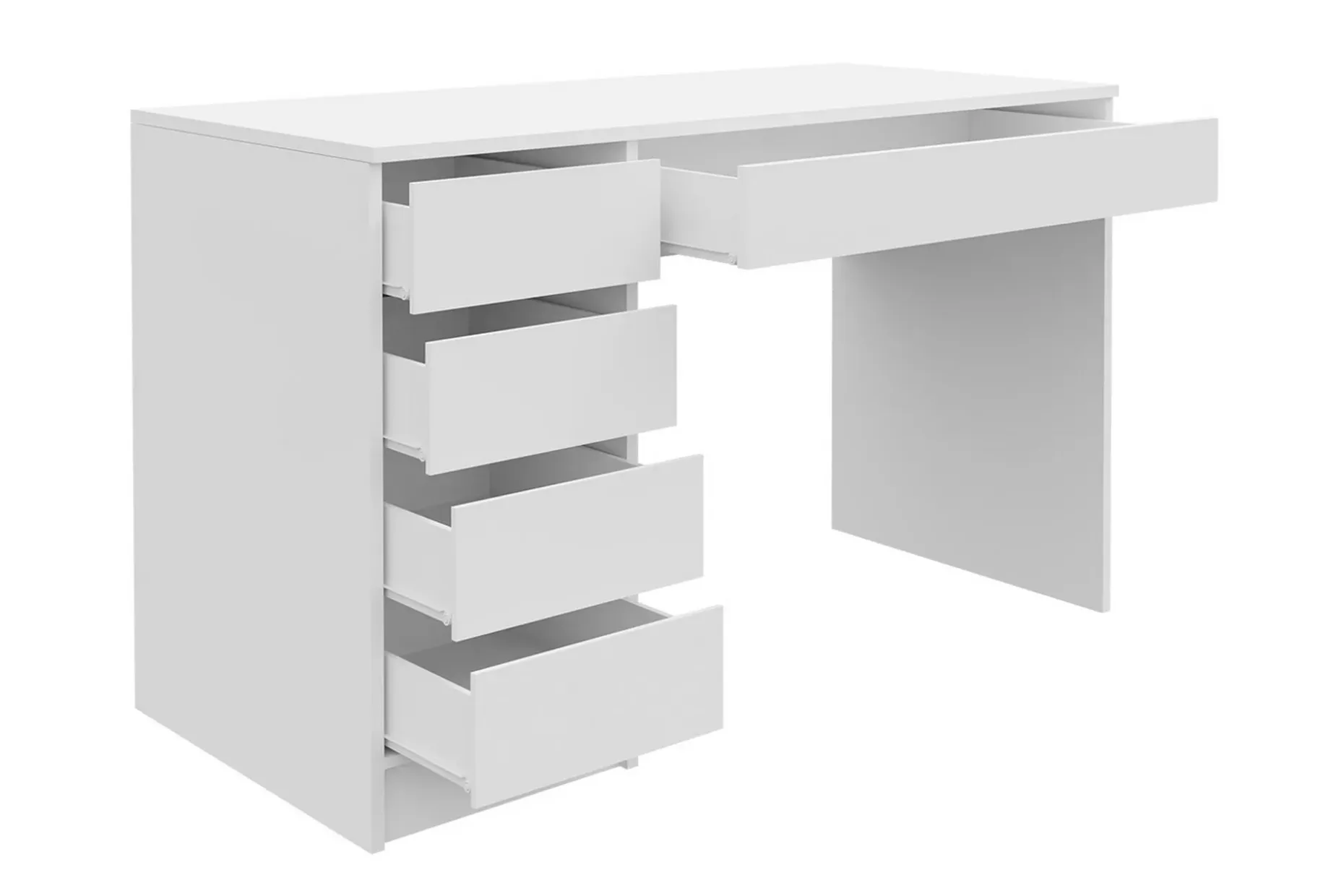 Harland Skrivebord 120 cm med 5 Oppbevaringsskuffer
