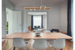 Harper LED-Pendellampe Mattsvart/Tre
