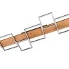 Harper LED-Taklampe 115 cm Mattsvart/Tre