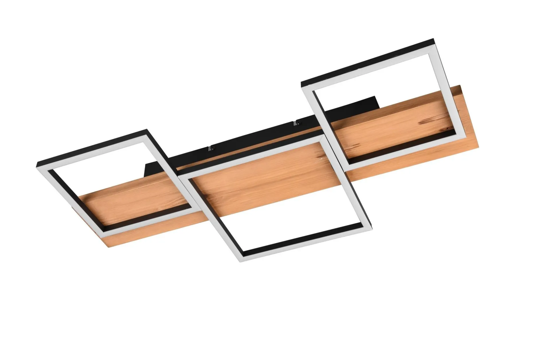 Harper LED-Taklampe 65 cm Mattsvart/Tre