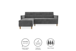 Hartford 3-sits Divansovesofa Grå