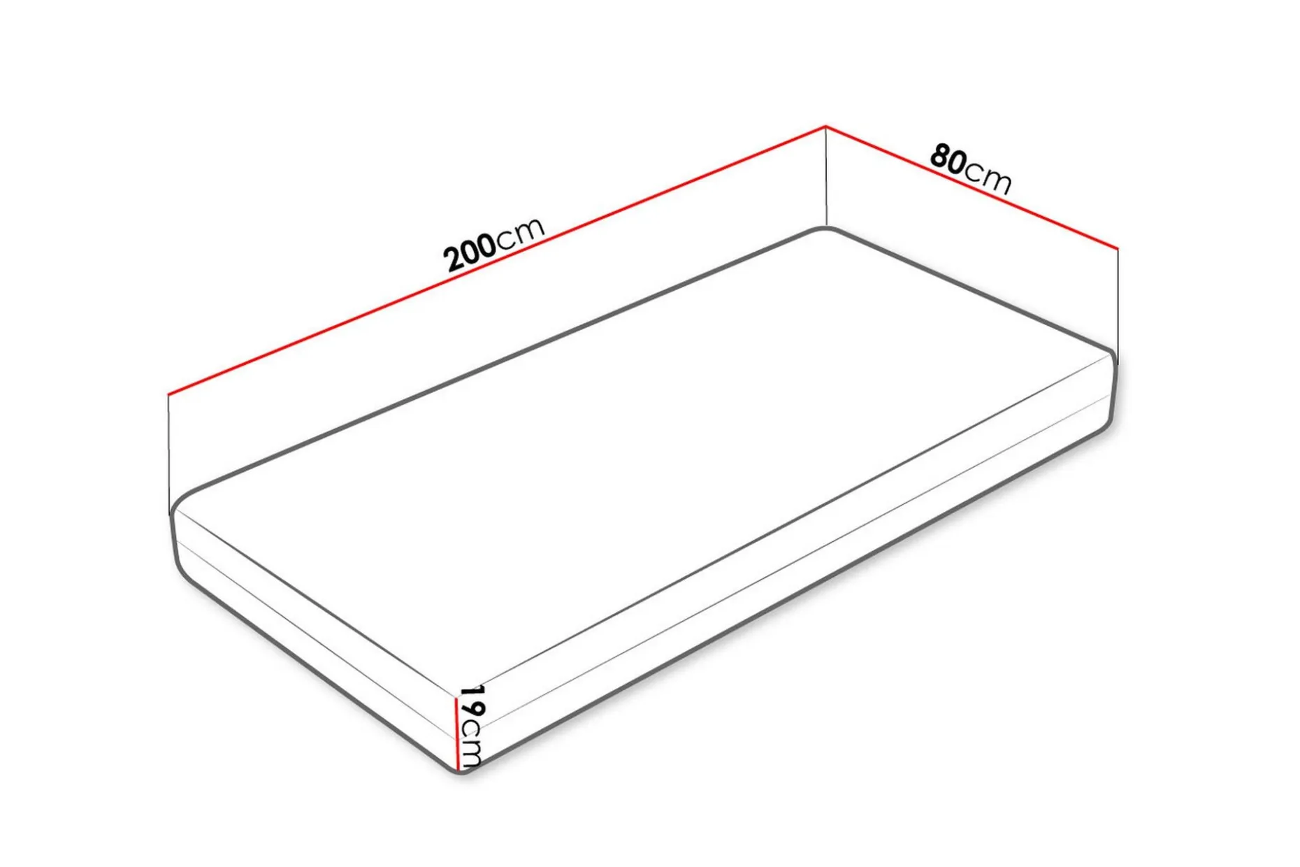 Hartsville Madrass 80x200 cm