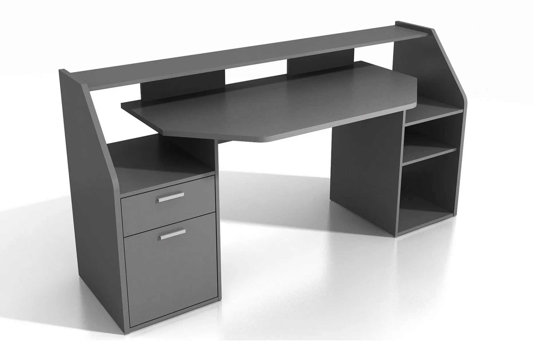 Harvilchuck Skrivebord med Oppbevaringshyller + Skuff + Skap