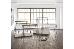 Haven Skrivebord 114 cm med Oppbevaringshylle Espresso/Svart