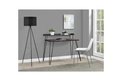 Haven Skrivebord 114 cm med Oppbevaringshylle Espresso/Svart
