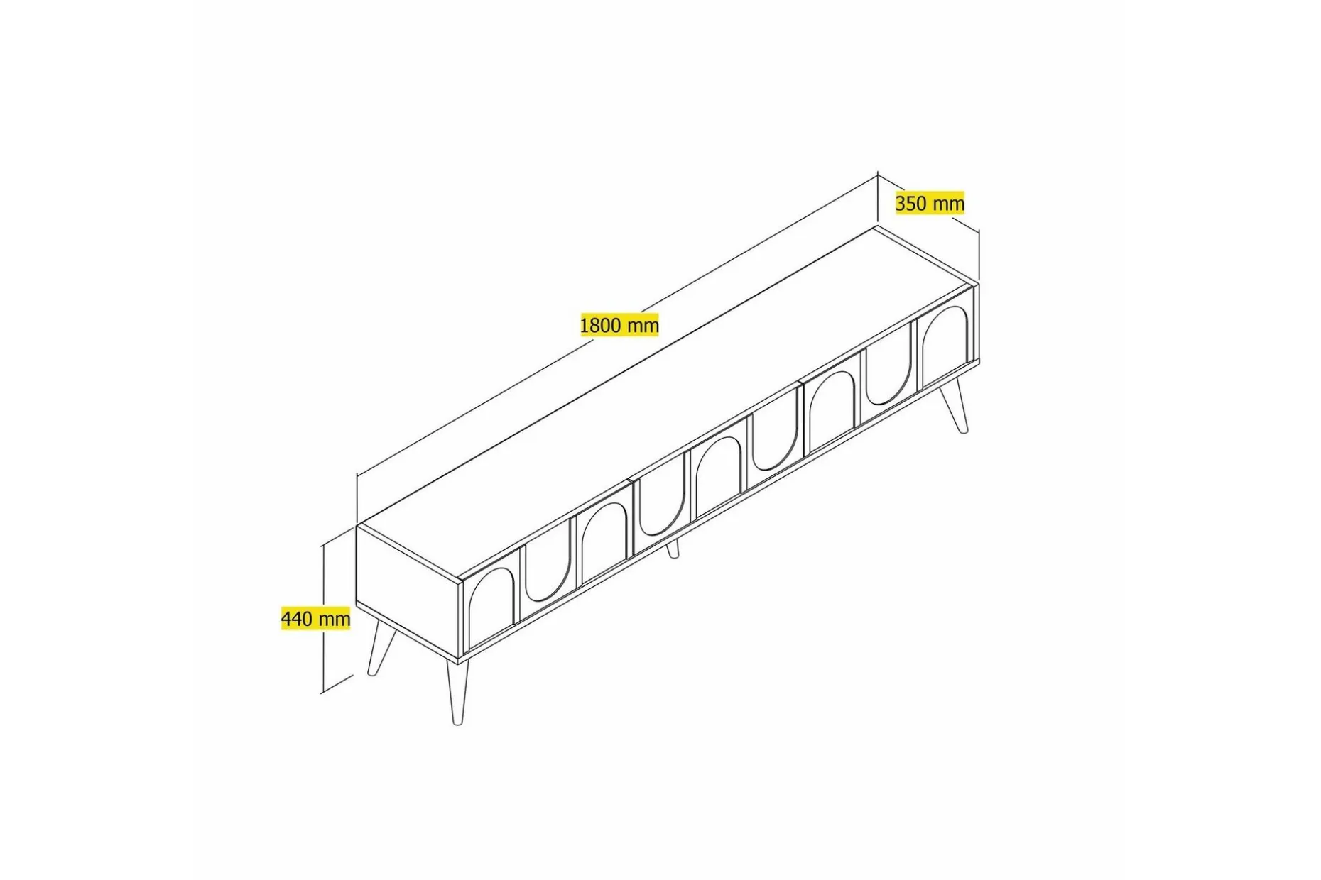 Hazim TV-benk 180 cm