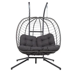 Hengestol HOME4YOU Finse 2-seter 142x106x194 cm mørkegrå