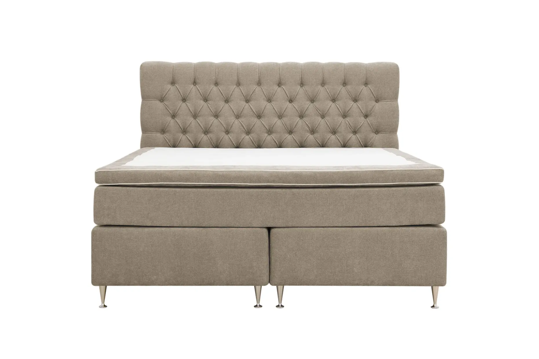 Hilton Lyx komplett sengpakke 180x200 cm kontinentalseng med knappepolstret sengegavl i chenille