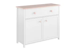 Hilts Byrå 110x90 cm Vit||Pink