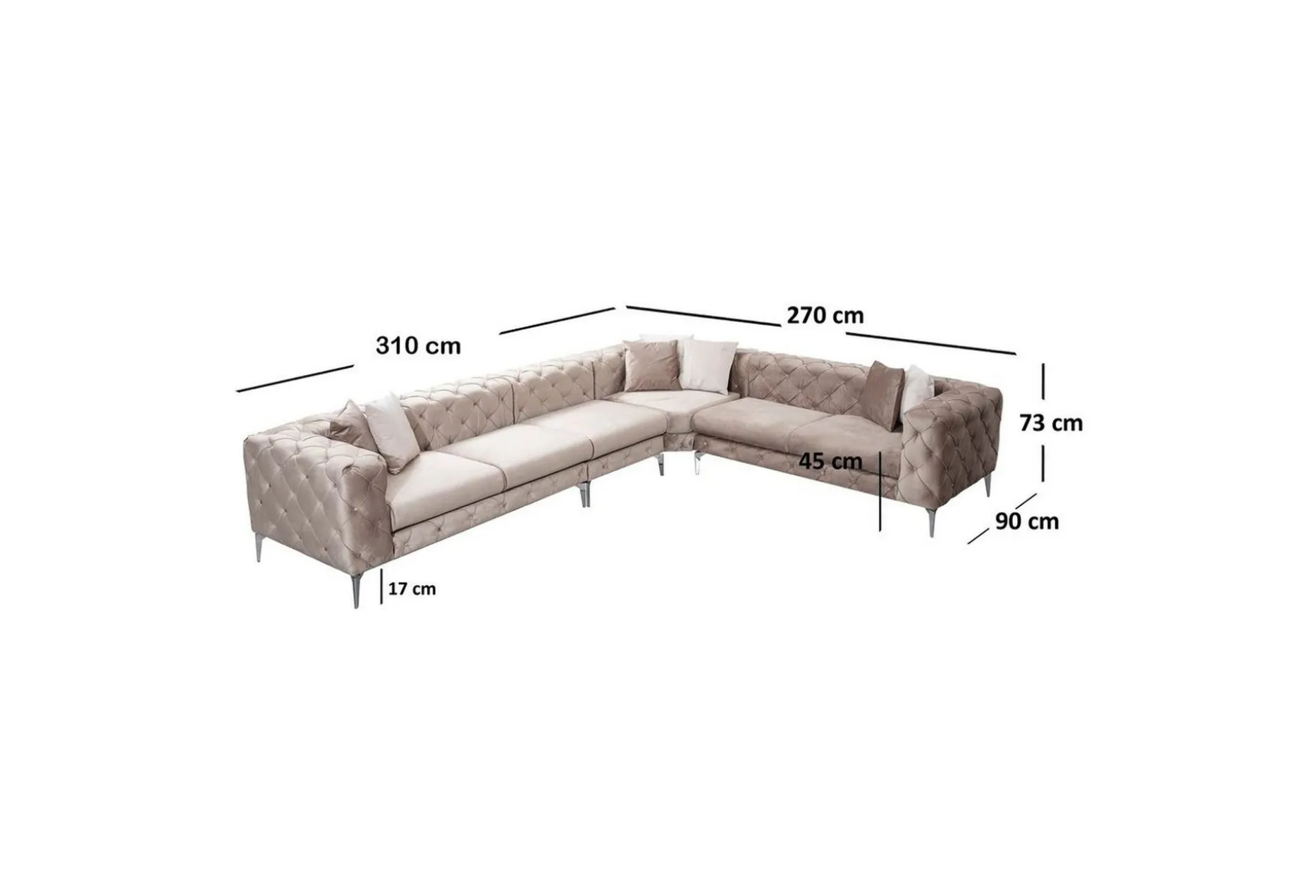 Hjørnesofa Beachport Beige