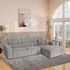 Hjørnesofa HOME4YOU BELISMA høyre hjørne Grå