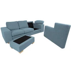 Hjørnesofa HOME4YOU Dagmar lyseblå