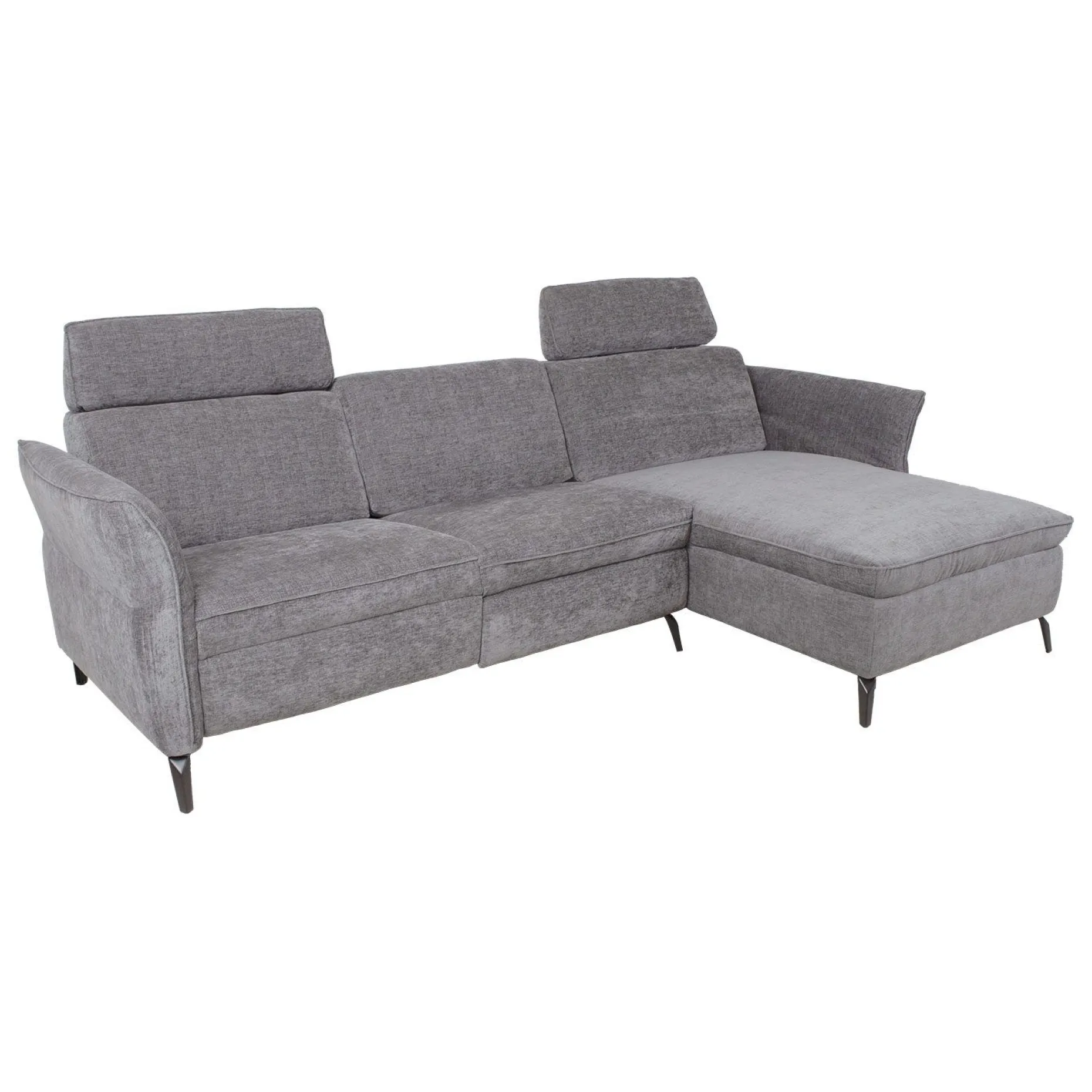 Hjørnesofa HOME4YOU Dayton elektrisk recliner Lys grå Høyre hjørne