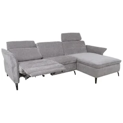 Hjørnesofa HOME4YOU Dayton elektrisk recliner Lys grå Høyre hjørne