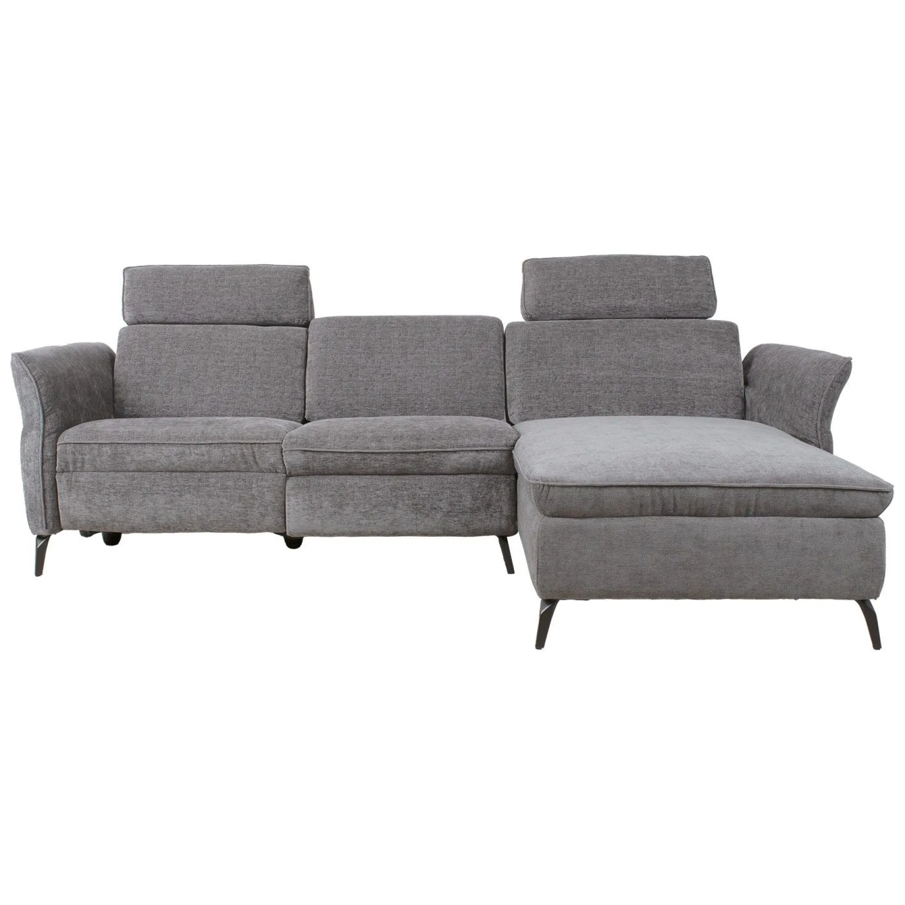 Hjørnesofa HOME4YOU Dayton elektrisk recliner Lys grå Høyre hjørne