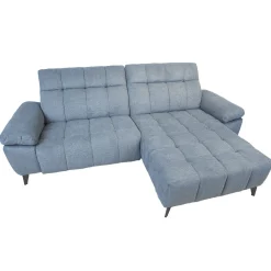 Hjørnesofa HOME4YOU Luzern elektrisk recliner Blågrå Høyre hjørne