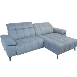 Hjørnesofa HOME4YOU Luzern elektrisk recliner Blågrå Høyre hjørne