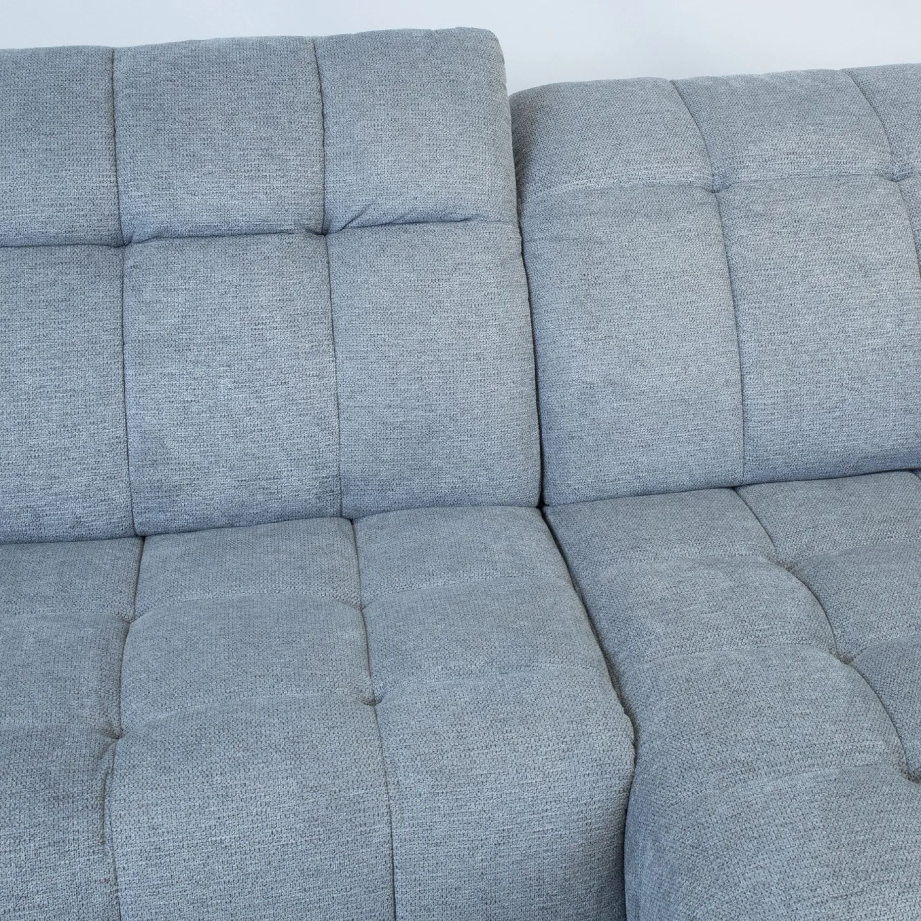Hjørnesofa HOME4YOU Luzern elektrisk recliner Blågrå Høyre hjørne