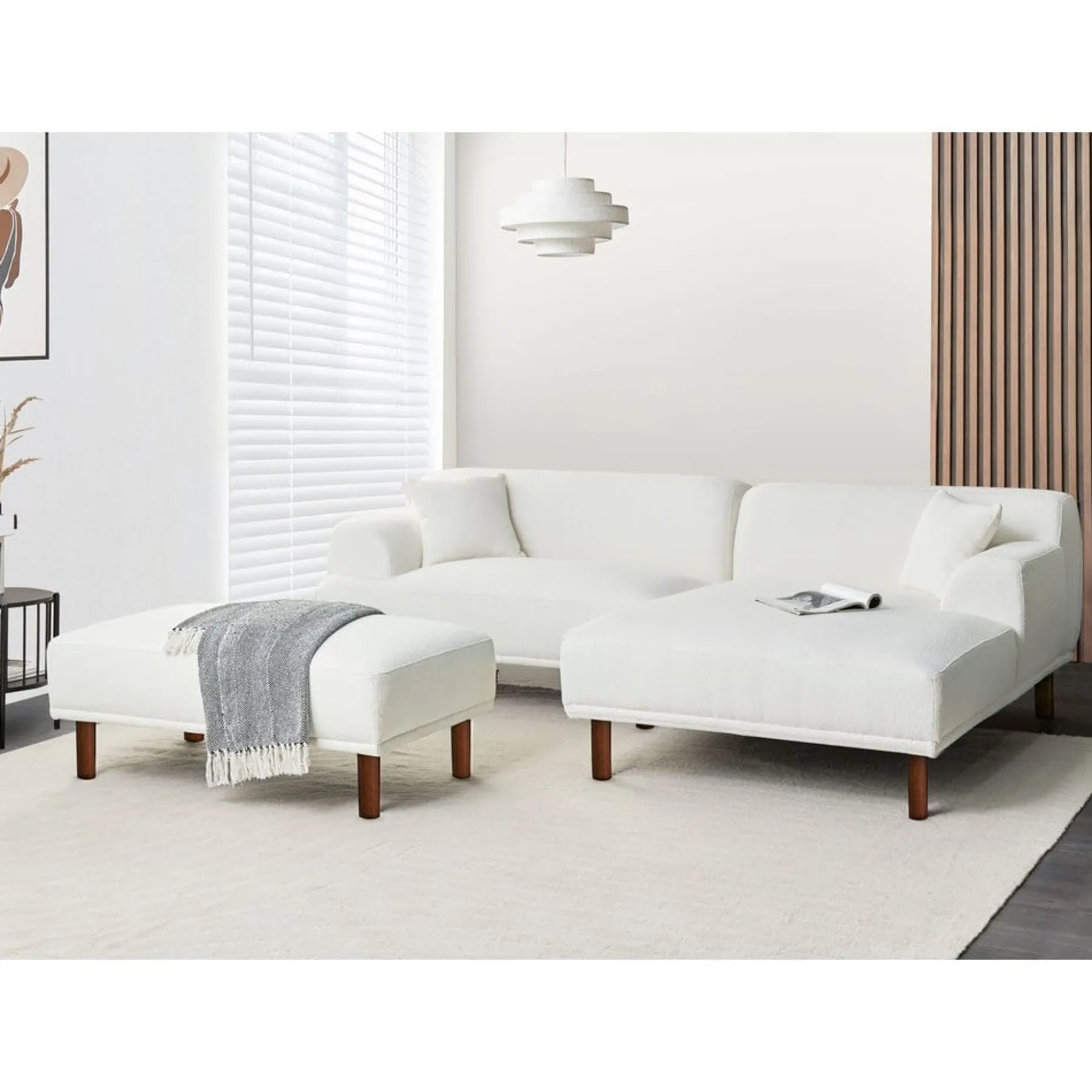 Hjørnesofa med fotskammel Holt