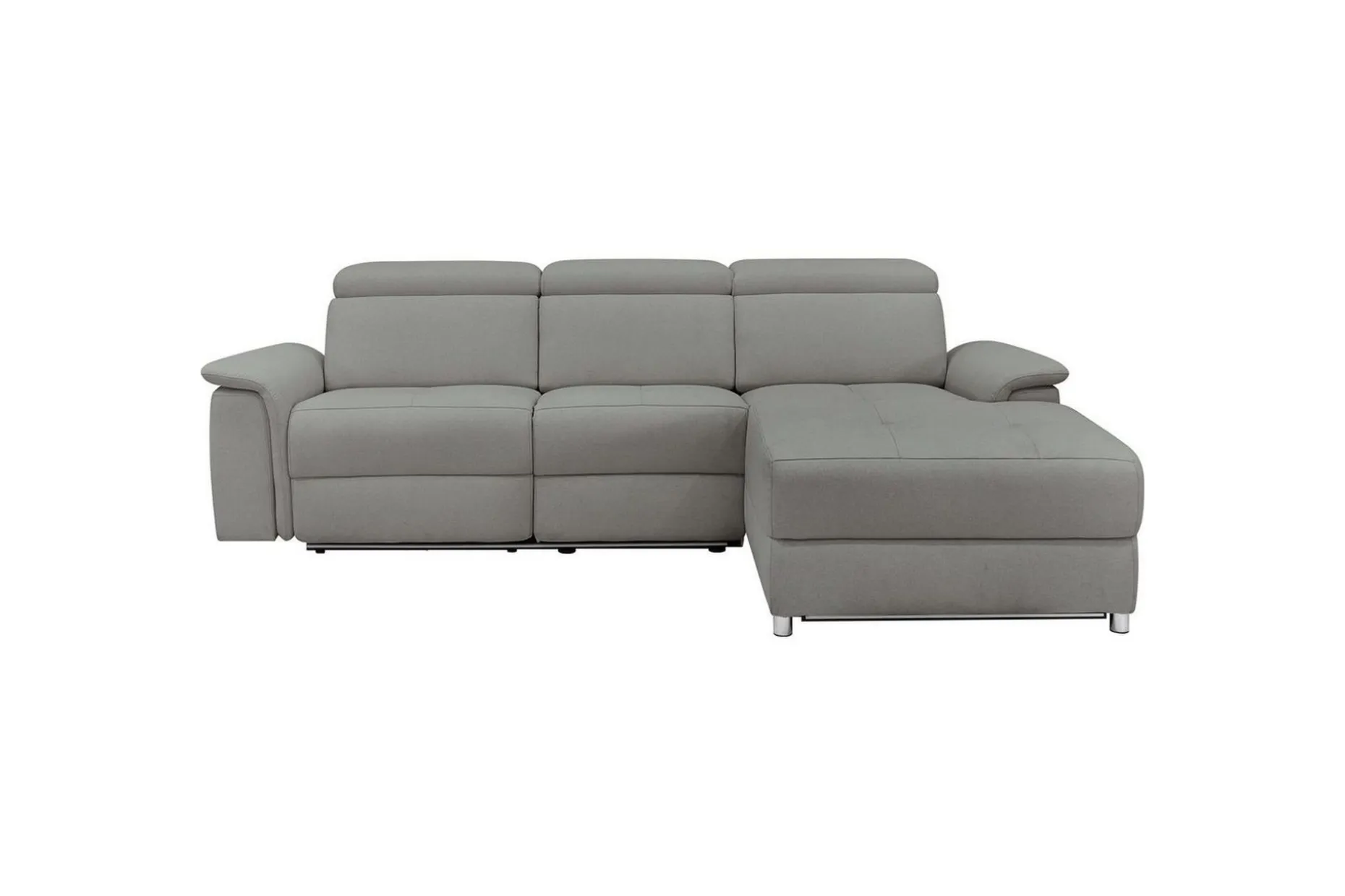 Hjørnesofa 3-seter Pareli Grå, Sunday Stoff, Høyre Elektrisk Recliner