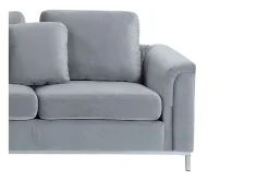 Hjørnesofa 4-seters H med sovefunksjon fløyelsgrå OSLO