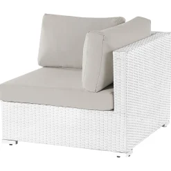 Hjørnesofa utendørs med bord 4-seter Sano høyrevendt modulær kunstrotting
